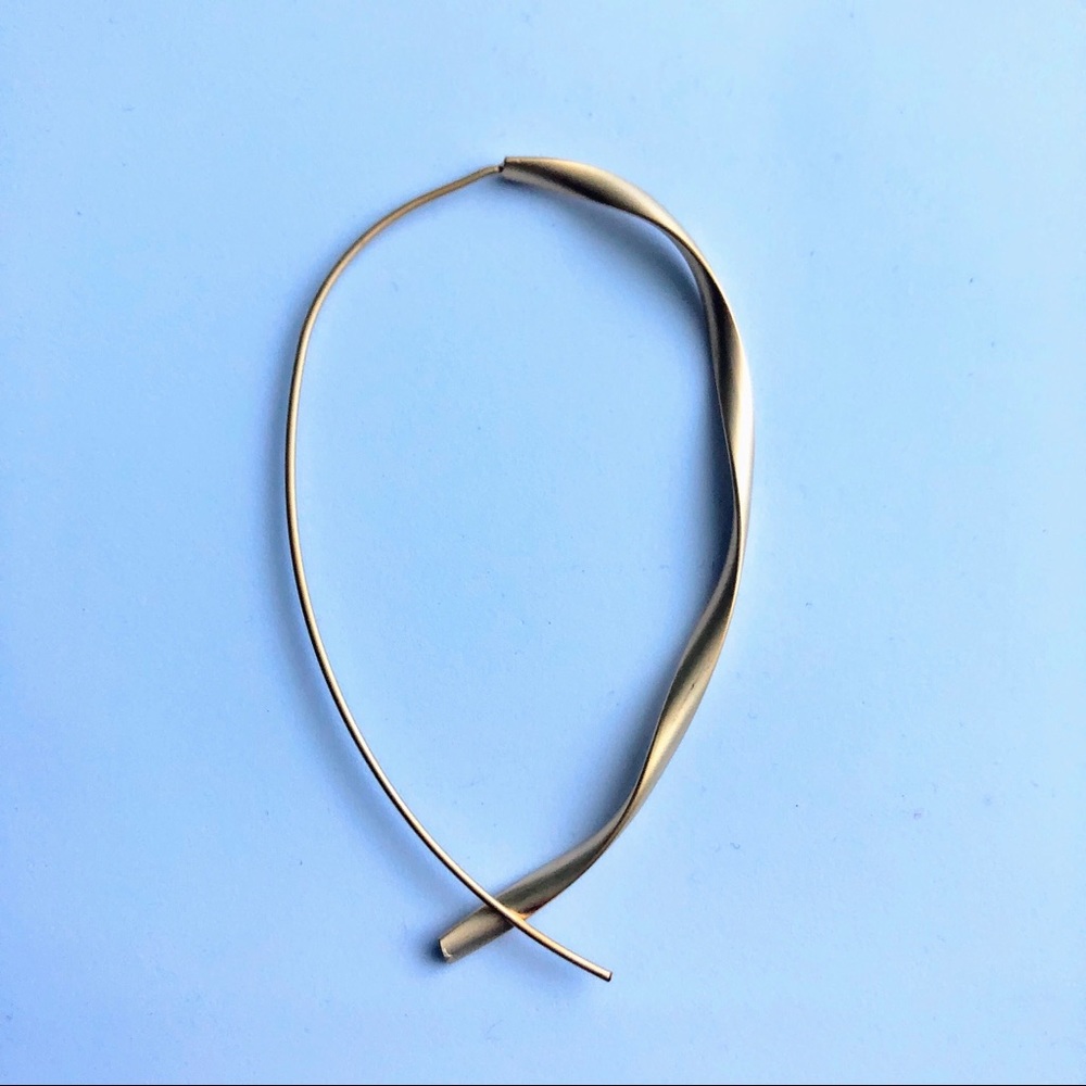 Twisted Hoop Earrings - Picture 3 of 3